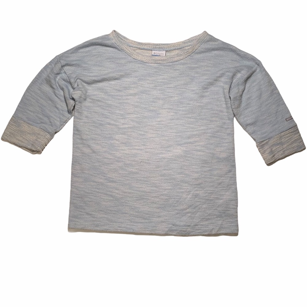 Columbia Blue Marled Knit 1/2 Sleeve Outdoor Shirt